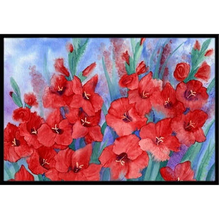Carolines Treasures Gladioli Indoor or Outdoor Mat- 24 x 36 IBD0250JMAT